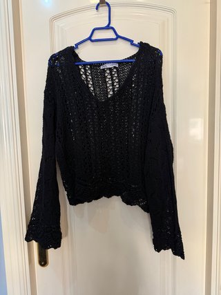 Jersey Calado Negro Zara