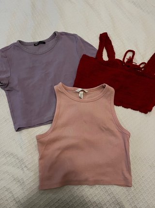 Pack 3 Crop Tops Veraniegos Talla M