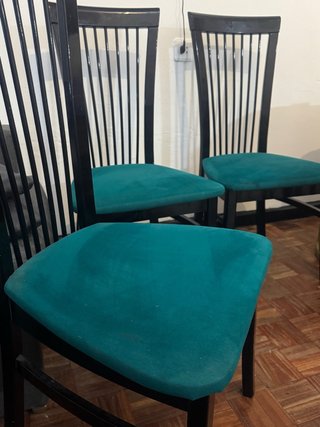 Set de 6 sillas de comedor de   Madera (negra)