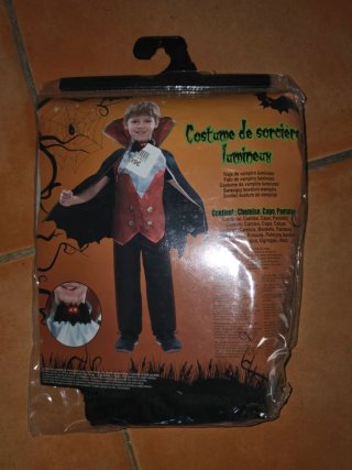 Fato de Vampiro Luminoso 7-10 Anos