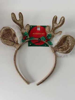 Diadema Reno Navidad Purpurina niños new