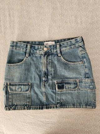 Falda cargo vaquera Zara