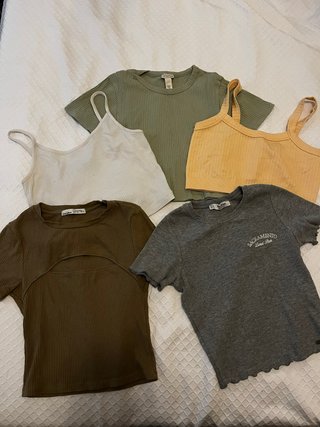 Pack de 5 Tops Pull&Bear Talla S
