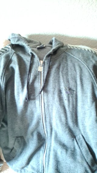 Sudadera Gris con Capucha Vintage