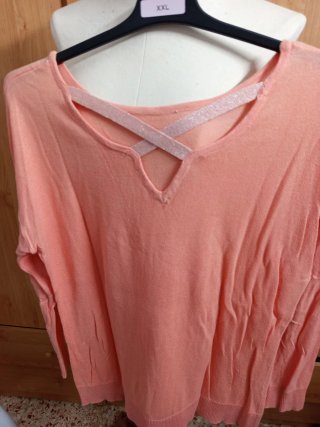 Jersey fino rosa talla L