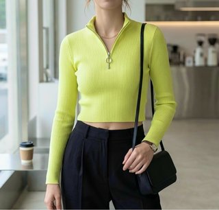 Jersey Fino Verde Neón H&M