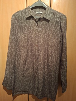 Blusa Camisera Estampada tejido fino