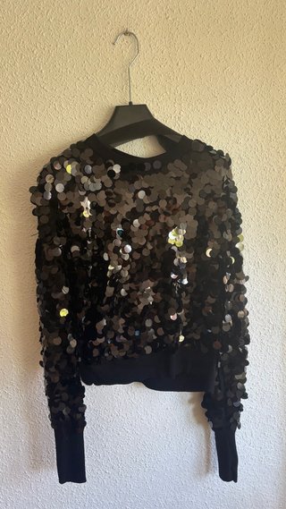 Jersey de Lentejuelas Negro
