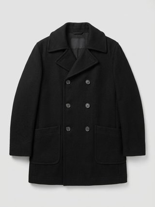 Chaqueta tipo gabardina negra