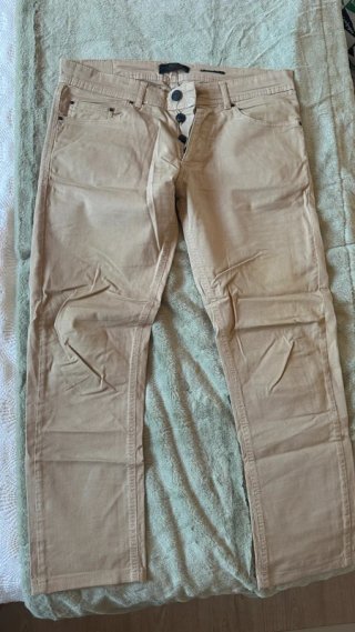 Pantalón Skinny Bershka Beige Talla 36