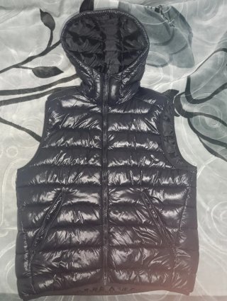 Chaleco Acolchado Negro Bershka
