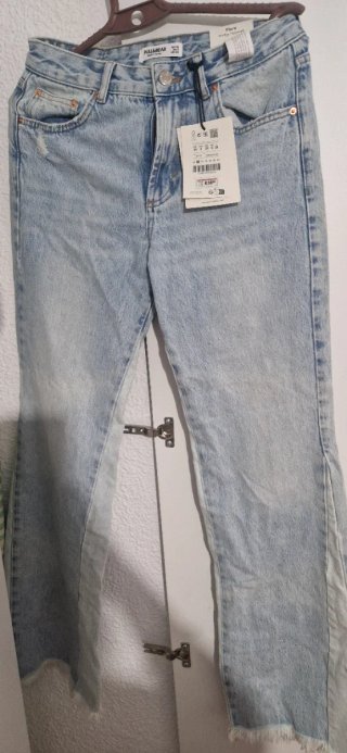 Pantalón Vaquero Pull&Bear Azul Talla S