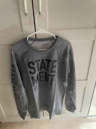 Sudadera Gris Pull & Bear Talla L