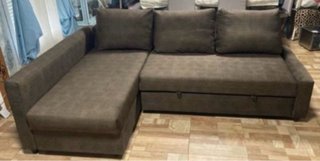 Sofá Cama Chaiselongue Marrón