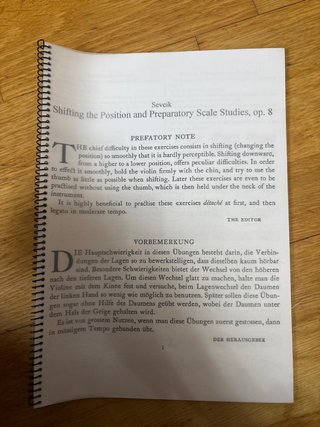 Sevcik - Shifting the Position, op. 8