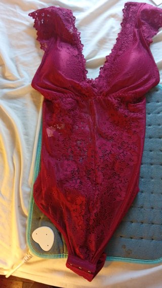 Body de encaje rojo