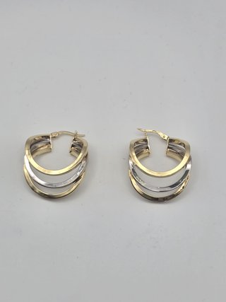Pendientes Bicolor Oro 18k