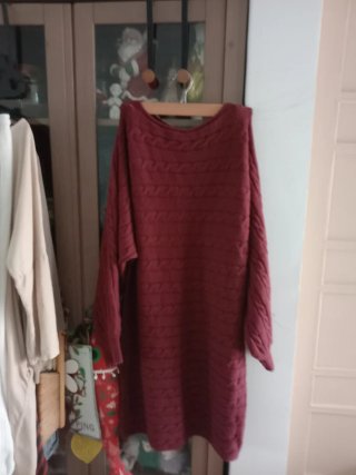 Vestido o Jersey de Punto burdeos