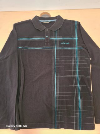 Polo John Smith Manga Larga Negro XL