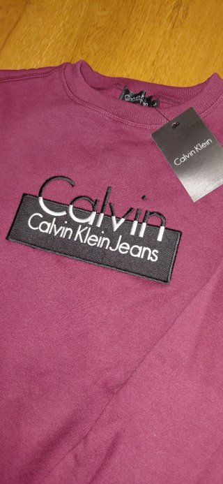 Sudadera Calvin Klein Morada Talla L