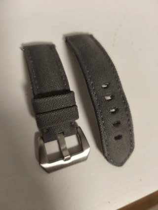 Correa de Reloj de Lona Gris resistente agua