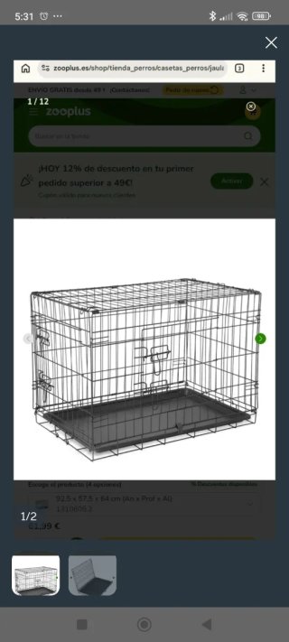 Jaula Metálica Grande para Mascotas