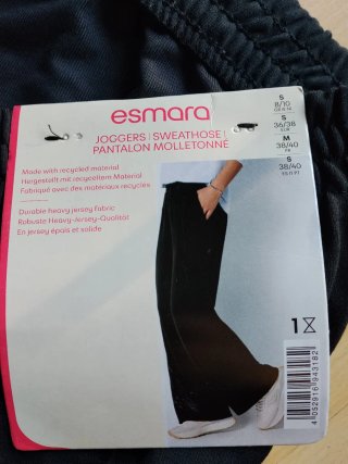 Pantalón Jogger Esmara Negro Talla S