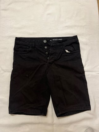 Pantalones cortos vaqueros negros Pull&Bear