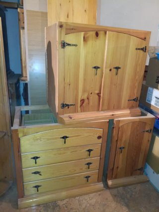 Set de muebles Vitrina de Madera Maciza