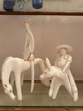 Set de 2 Figuras de Cerámica Española