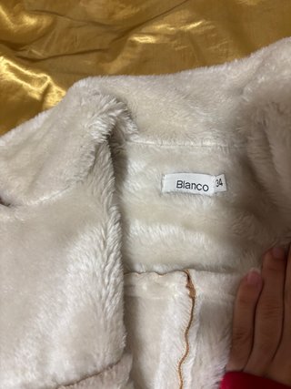 Abrigo Blanco de Pelo Talla XS