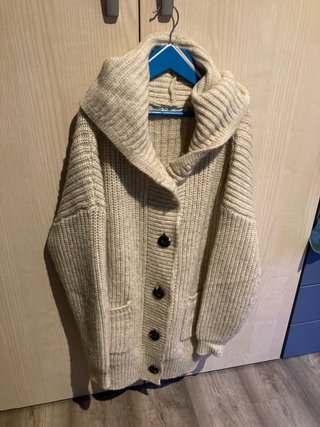 Chaqueta de lana beige