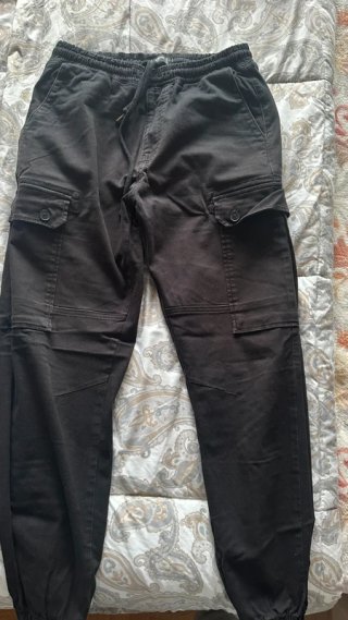 Pantalón cargo jogger negro Pull&Bear