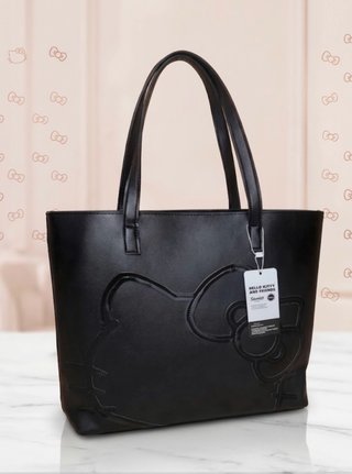 Bolso Tote Bag Hello Kitty Negro