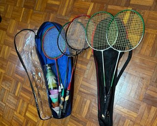 Set de 6 raquetas de bádminton