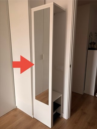Mueble recibidor compacto con espejo y zapatero