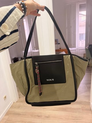 Bolso de hombro Tous verde y negro