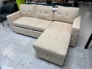 Sofá Cama Beige Nuevo con Almacenaje