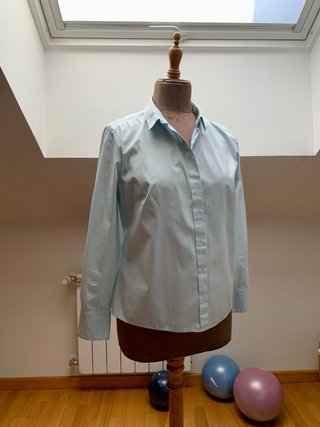 Camisa Mango Azul Talla XL