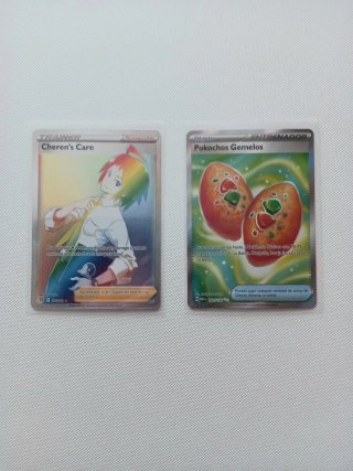 2 Cartas Pokémon: Cheren's Care y Pokochos