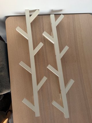 2 Percheros de pared IKEA Tjusig blancos