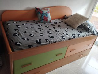 Cama Infantil con Cajones y cama debajo