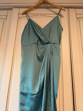 Vestido de graduación color turquesa