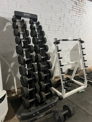 Set de Mancuernas con Soporte y Rack