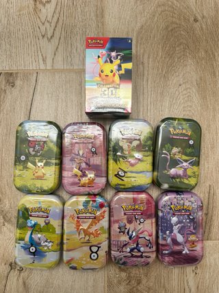 Pack Pokemon 30 Aniversario: 8 latas y pack mejora