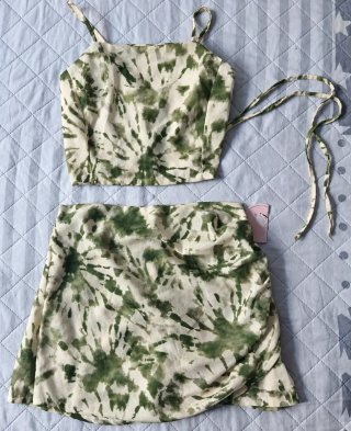 Conjunto Top y Falda Pantalón Estampado