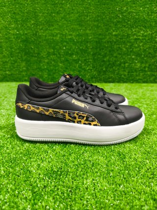 Zapatillas Puma Negras con Detalle Animal Print