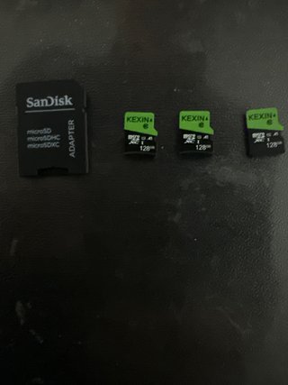 3 Tarjetas Micro SD 128GB y Adaptador
