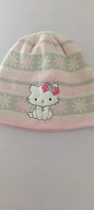Gorro Hello Kitty Rosa y Blanco