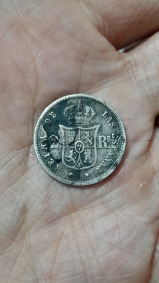 Moneda 2 reales 1861
